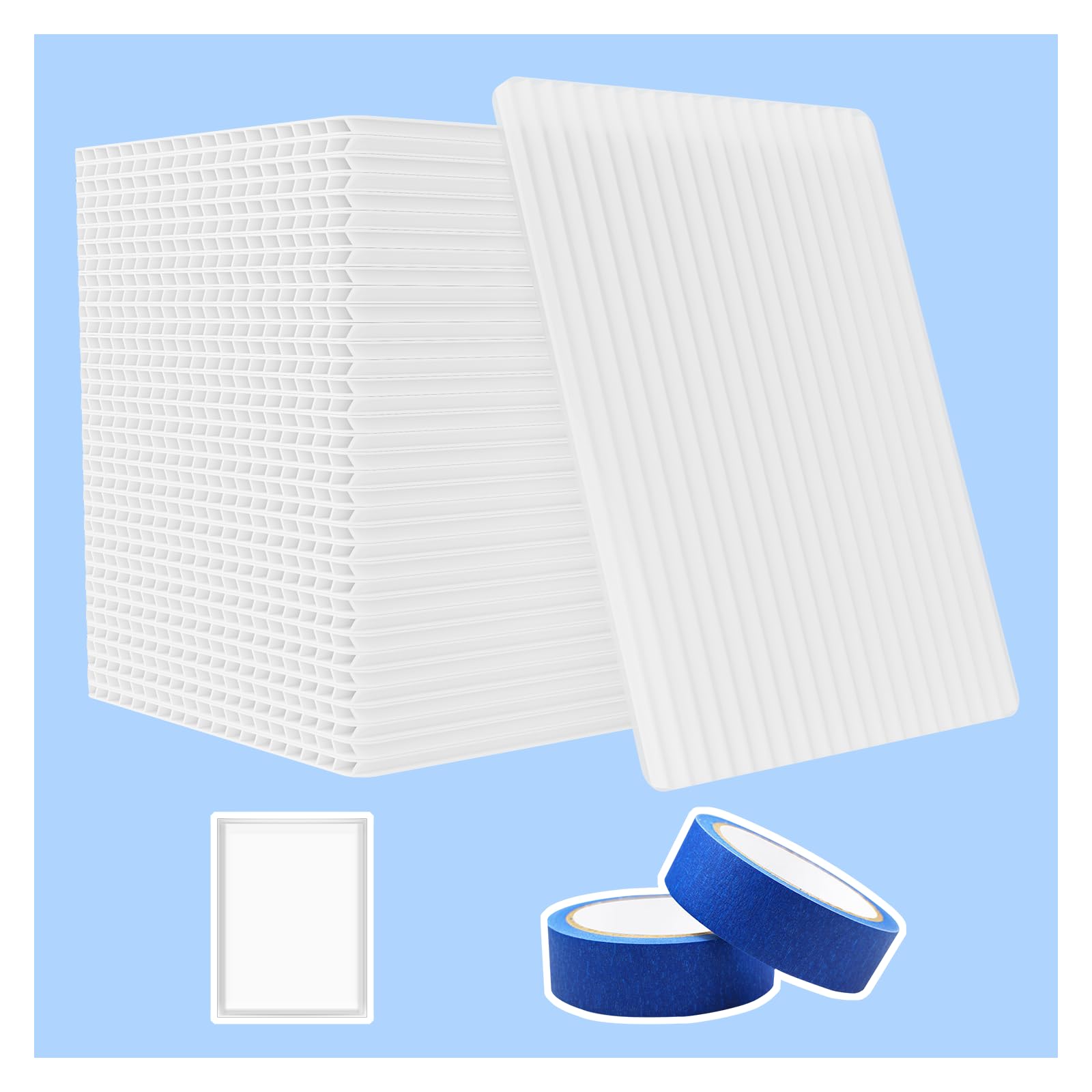 Prilino Trading Card Shipping Protectors, White, 200 Pack