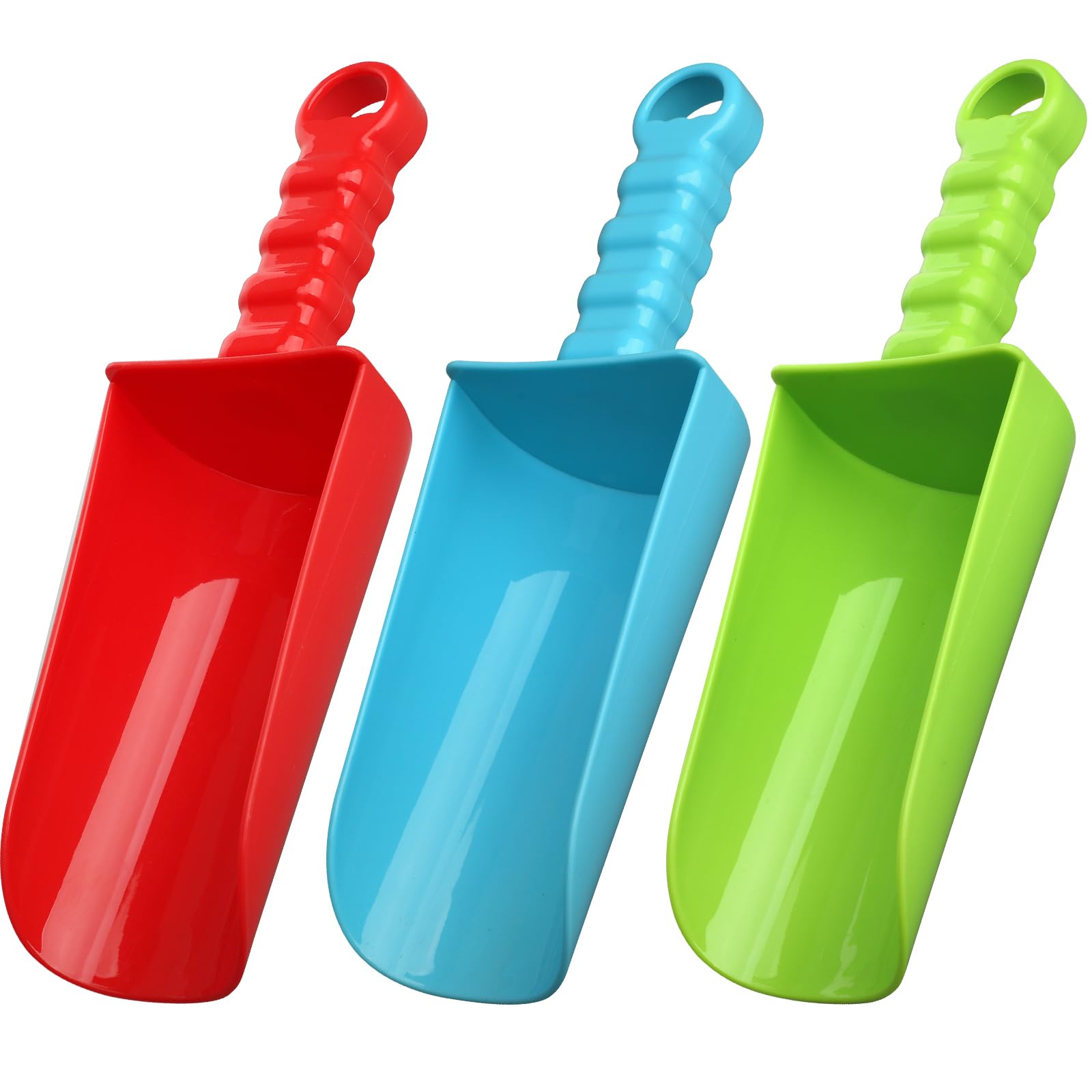 LNCOJOLM 3 PCS Thick 9" Beach Shovel Spade Scoop Trowel Sand Toys for Kid Toddler Adult, Plastic Heavy Duty Garden Digging Planting Shovel Tool Kit