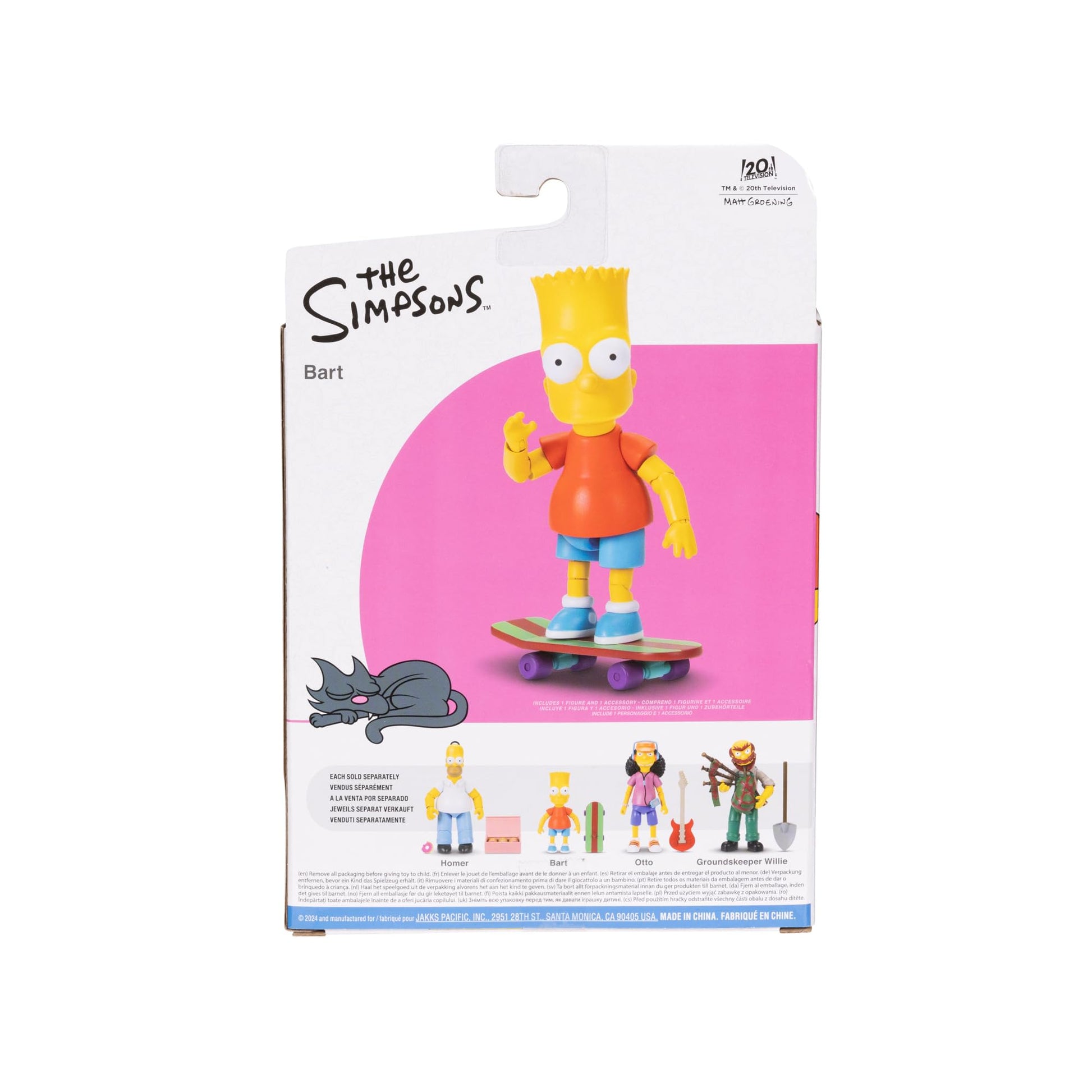 JAKKS Pacific Disney The Simpsons Action Figures 4-Pack 5-Inch Collectible Figures from Wave 1 - Homer, Bart, Groundskeeper Willie, and Otto