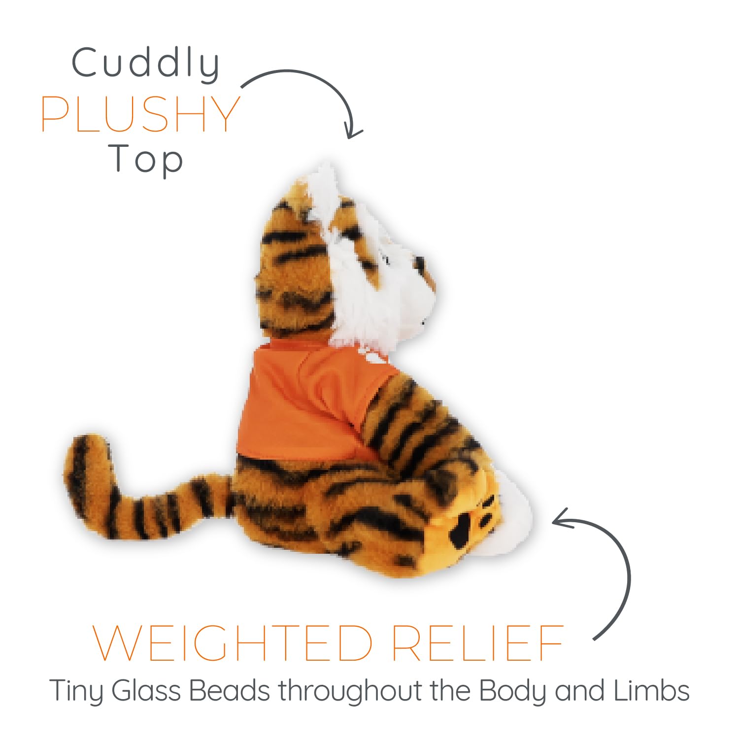 Warm Pals The Tiger Clemson University University Mascot CU - Heatable Coolable Bedtime Comfort Plushie 1.5lbs - Cozy Microwavable Lavender Scented