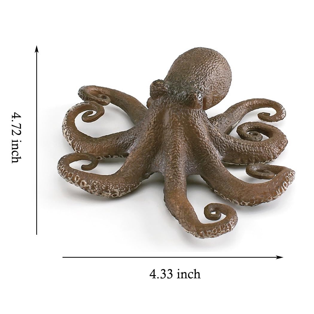 DOYIFun Realistic Ocean Octopus Model, Simulated Sea Octopus Animals Figurine Collection Playset, Sea Creature Science Educational Props