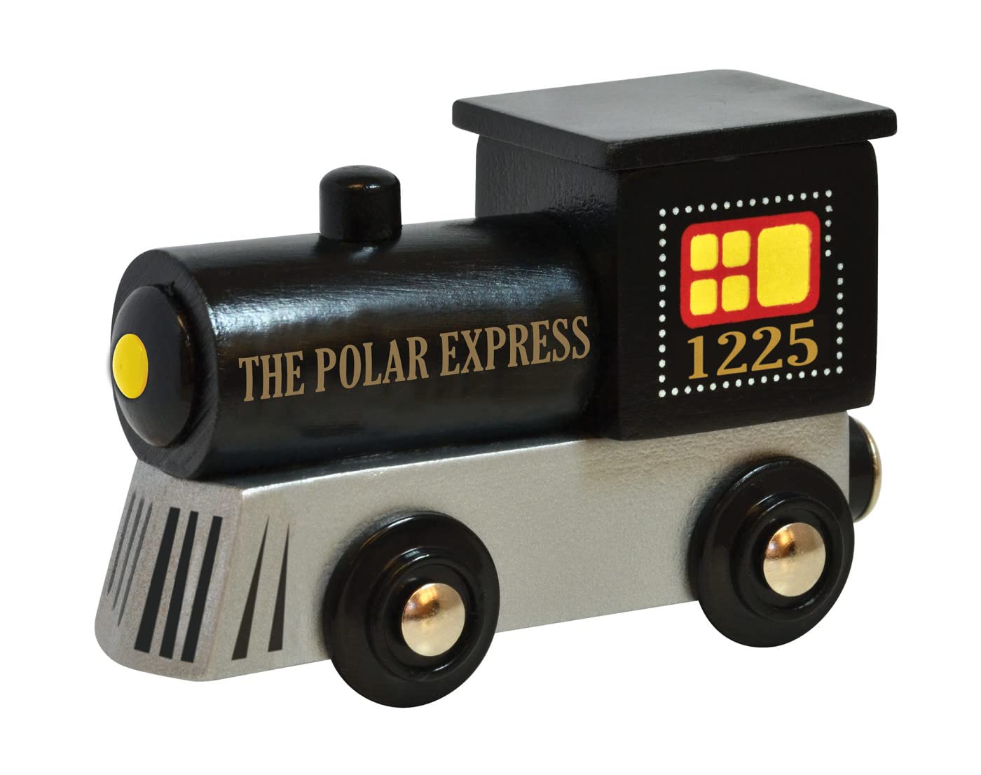 MasterPieces Wooden Train Engine, Polar Express Train Licensed Toy, Magnetic Wood Railway Car, Compatible with 1 Inch Tracks, Holiday Railroad Playset