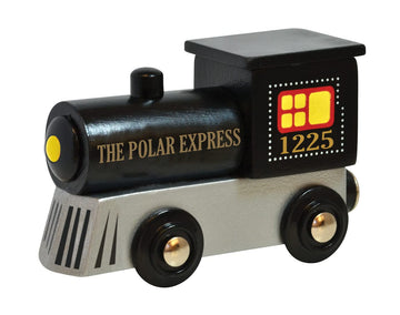 MasterPieces Wooden Train Engine, Polar Express Train Licensed Toy, Magnetic Wood Railway Car, Compatible with 1 Inch Tracks, Holiday Railroad Playset
