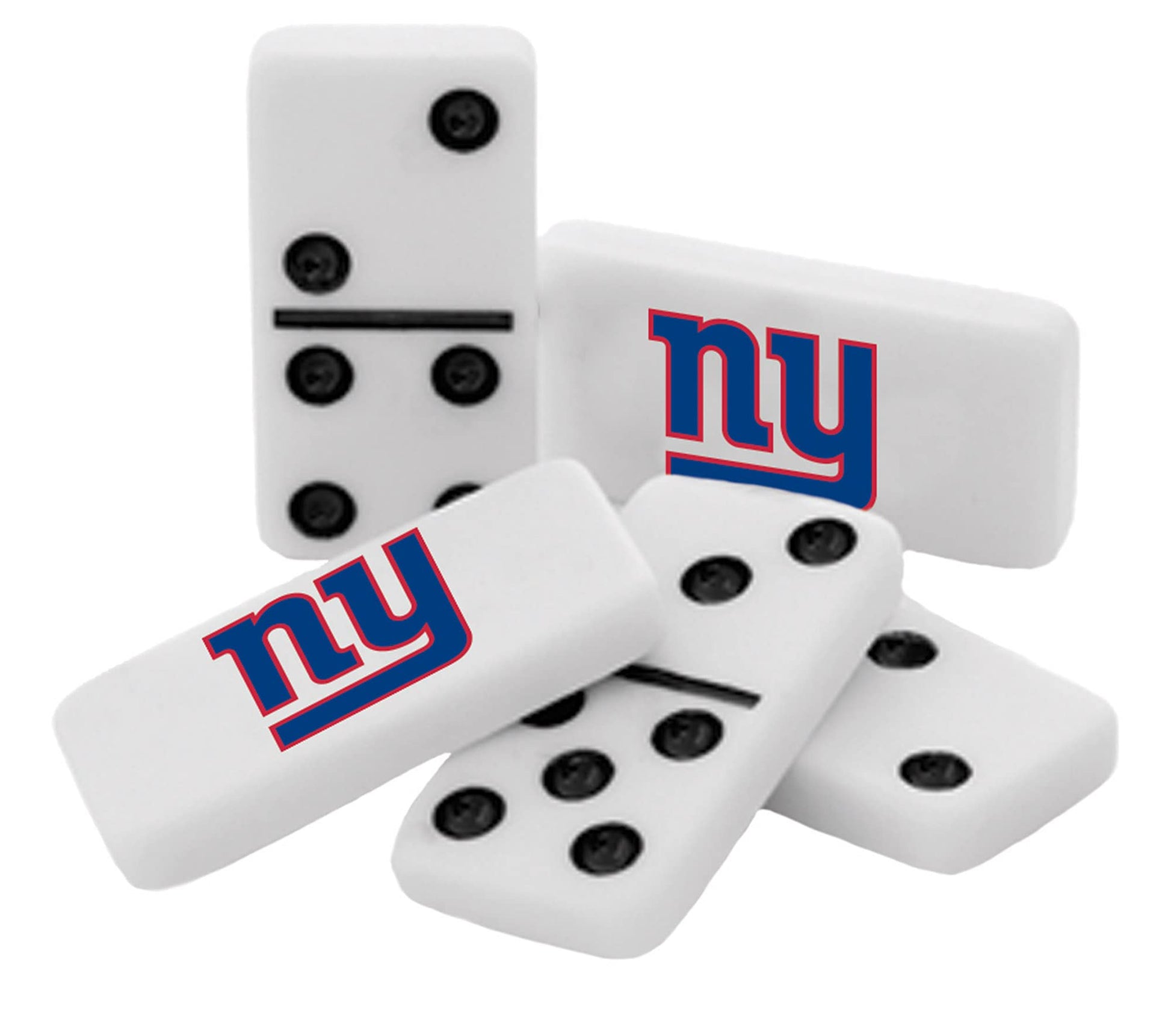 Masterpieces NFL New York Giants Dominoes Game, Collector Edition Double Six, 28 Resin Tiles with Team Logo in Tin, NY Giants Toy Gift, Ages 6+