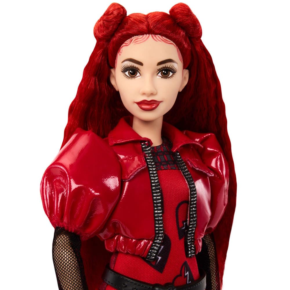 Mattel Disney Descendants: The Rise of Red Fashion Doll & Accessory - Red, Daughter of Queen of Hearts with Movie-Inspired Clothes & Pocket Watch