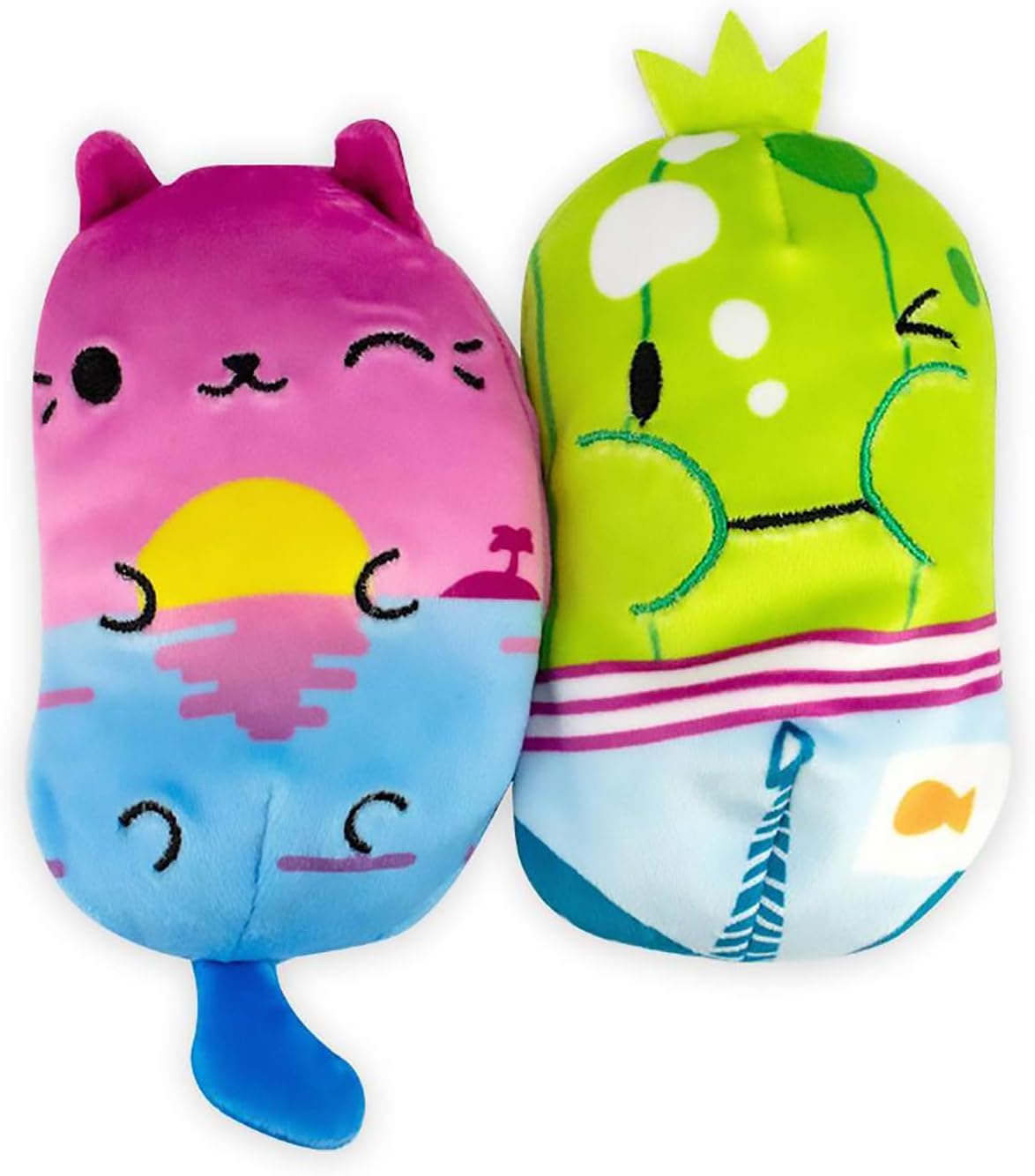 Cats vs Pickles - Swimmy - Key West Kitty, Finely, Willy, & Walter - 4-Pack - 4" Cute Cuddly Collectible Bean Plush Toy - are You Team Cat or Team