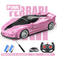 Yomwet Remote Control Car, Pink RC Cars for Girls, Rechargeable RC Racing, Electric Power On Road High Speed Drift Model Vehicle Toy with Led