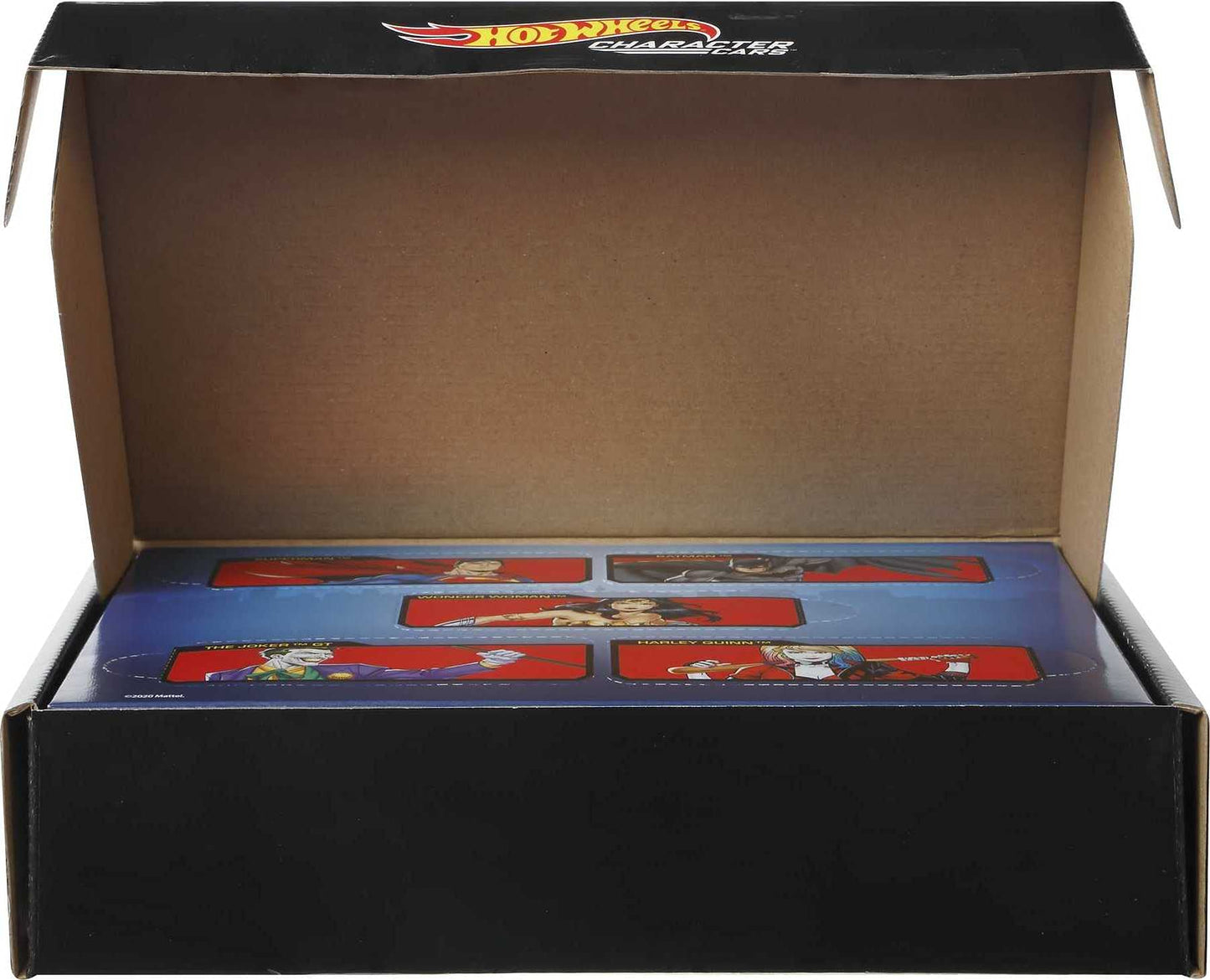 Hot Wheels Toy Cars 5-Pack, Set of 5 DC Character Cars in 1:64 Scale: Superman, Batman, Wonder Woman, The Joker GT & Harley Quinn