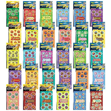 Dr. Stinky's Scratch N Sniff Stickers 30-Pack- Strawberry, Apple, Banana, Pizza, Garbage, Cherry, Birthday Cake, Chocolate, Cotton Candy, Campfire