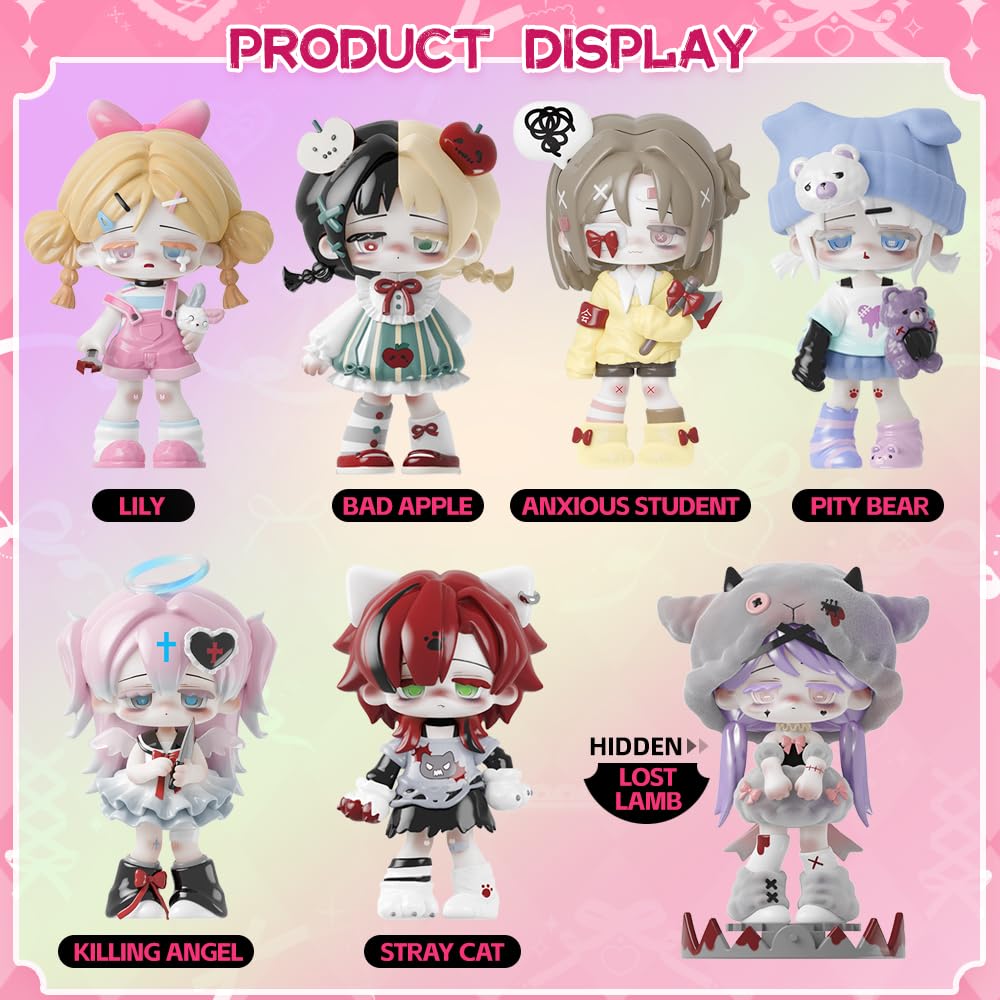 XiDonDon Missy Sweet Mourning Lolita Series Blind Box Cute Toys Kawaii Anime Figures Dolls Furniture for Display Gift Surprise Toy Gift Mystery Box