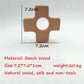 10pcs Natural Wooden Cross Montessori Toy Pendant Pure Natural Beech Wood Animal Plus Shape for Handmade Necklace/Bracelet Accessory (Cross 10pcs)