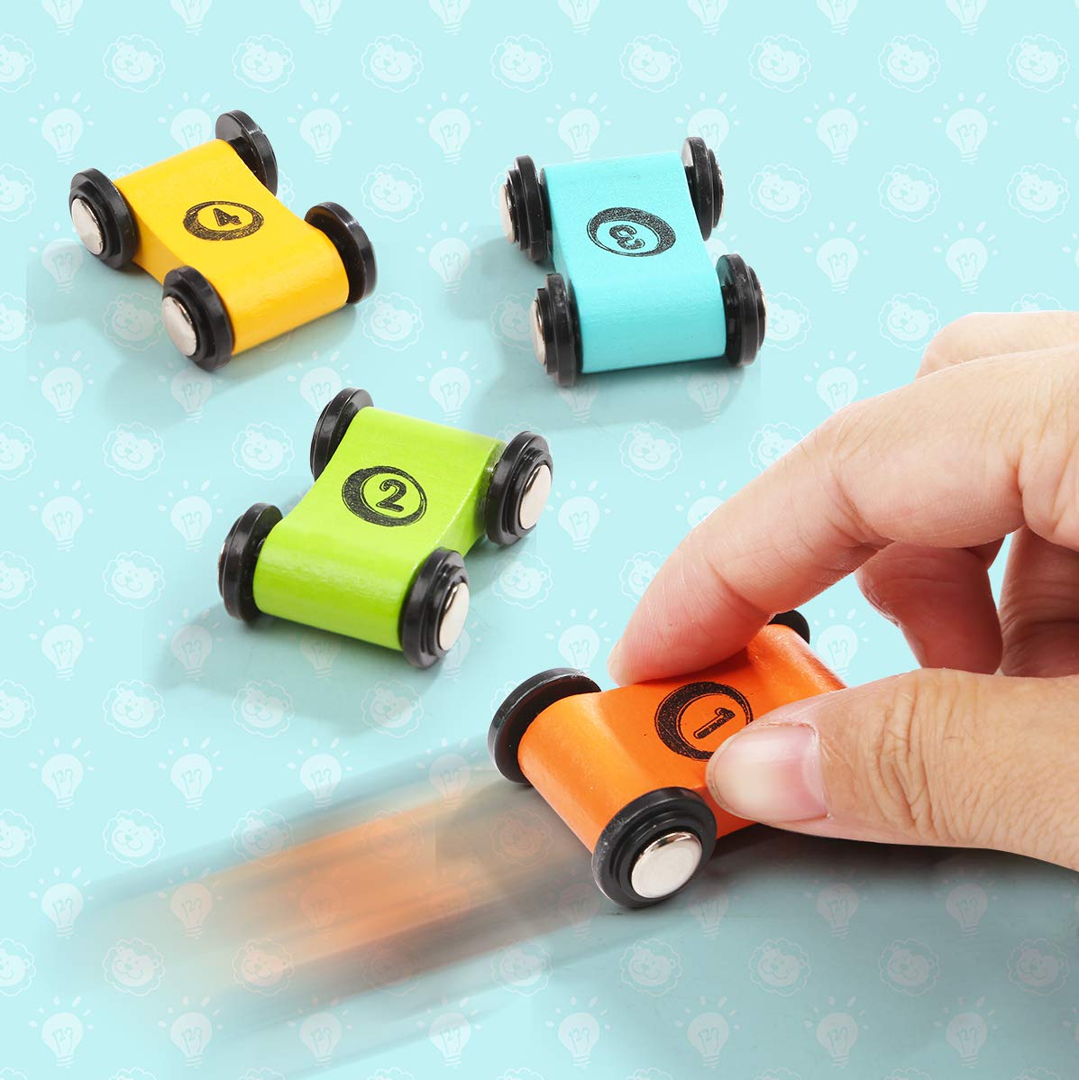 TOP Bright Car Ramp Replacement Toy with 12 Small Cars