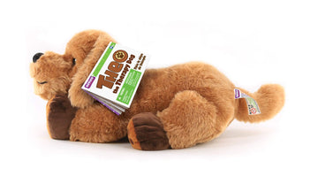 ROYLCO Theo The Sensory Companion Dog, Stuffed Animal, 2.5 lbs, Sensory Toy, Soft Fur, Heat/Cool Pack, Stuffed Animal for Children & Adults Brown