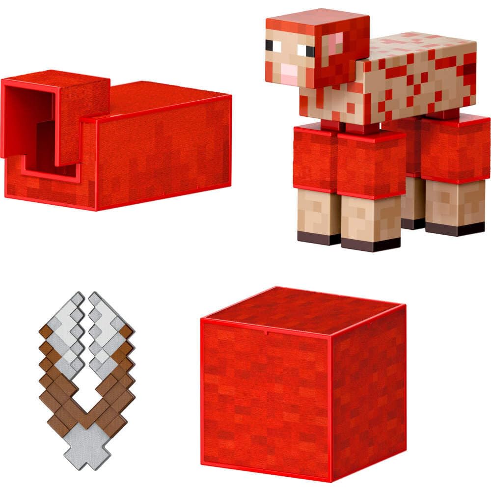 Mattel Minecraft Diamond Level Sheep Action Figure with 3 Accessories, 5.5-inch Collector Scale & Pixelated Design
