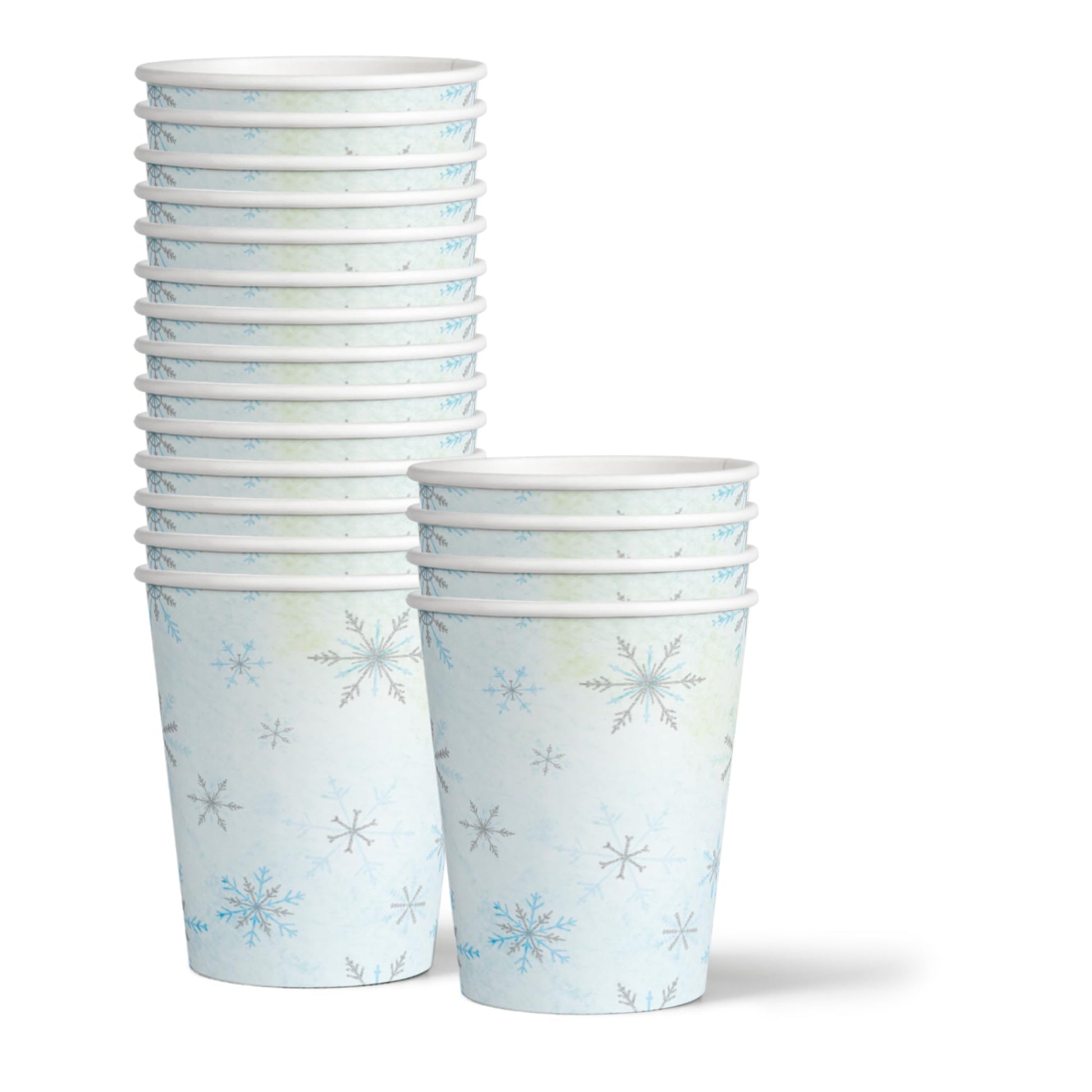 Snowman Winter Onederland First Birthday - 32 Piece Disposable Party Supplies - Decorations for Snowflake Boy's 1st Birthday Round Party Plates