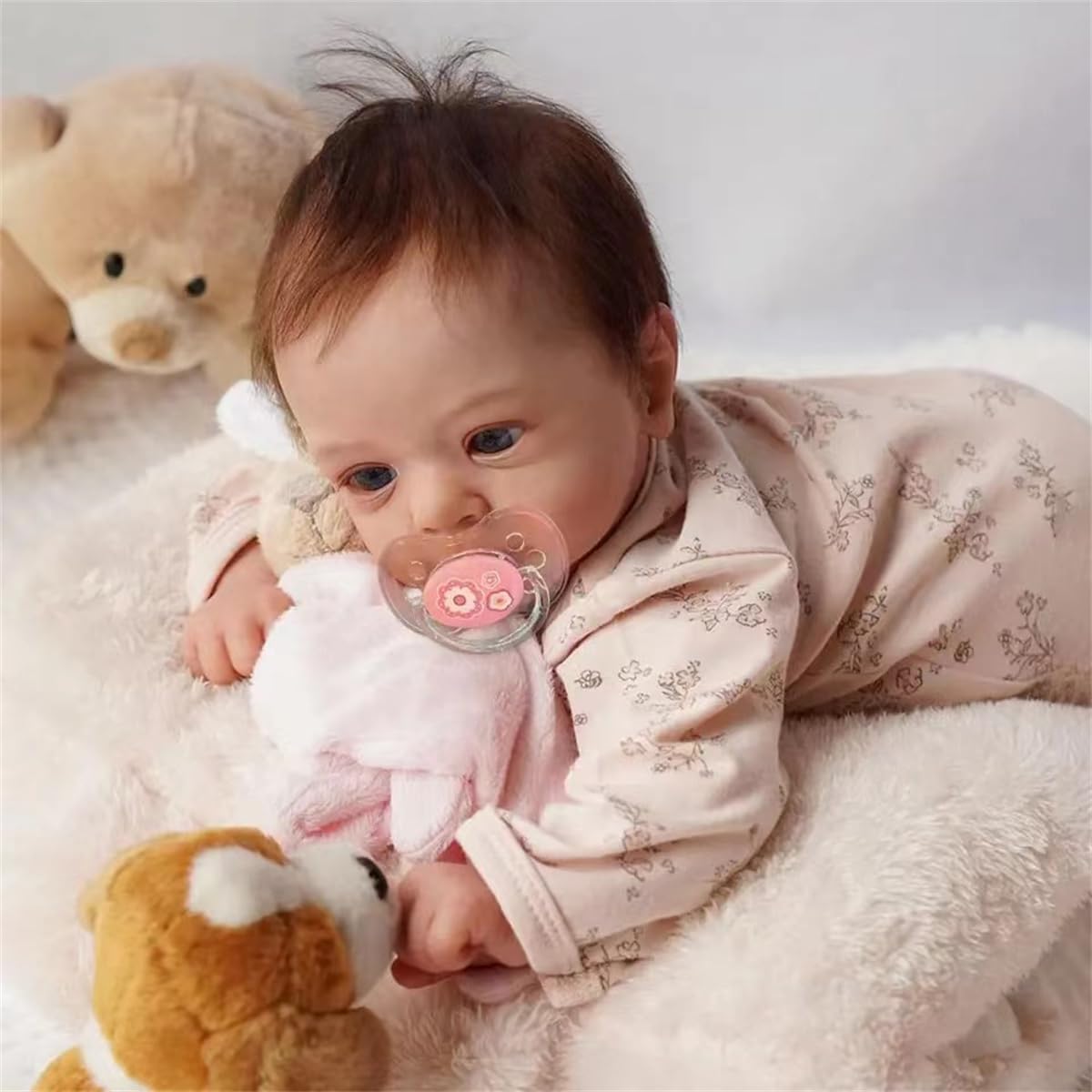 GYCV Lifelike Reborn Baby Dolls Girl - 18 Inch Realistic Newborn Vinyl Baby Real Life Baby Dolls Soft Body Real Babies that Look Real Silicone Vinyl