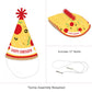 Big Dot of Happiness Pizza Party Time - Cone Happy Birthday Party Hats for Kids and Adults - Set of 8 (Standard Size)