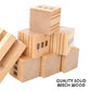 Xylolin Wooden Castle Building Blocks Set, Big Solid Beech Wood Toddlers Stacking Block Toy, Kids Construction Playset for Boys Girls 69 Pieces Set