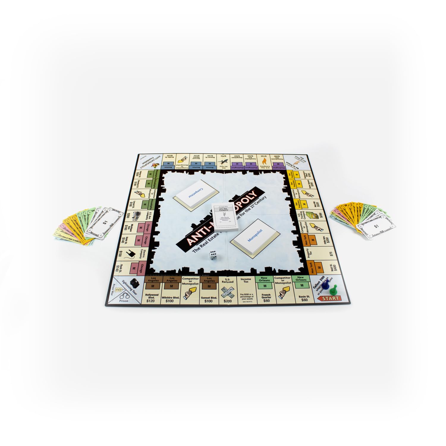 University Games Anti-Monopoly - Fresh Twist on the Classic Real Estate Game for 2-4 Players, Ages 8 and Up