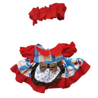 17cm Doll Clothes(No Doll Included), Cute Dolls Outfit Accessories, 6.7 Inch Small Kawaii Handcrafted Clothes Set for Dolls Collectors and Dress-Up