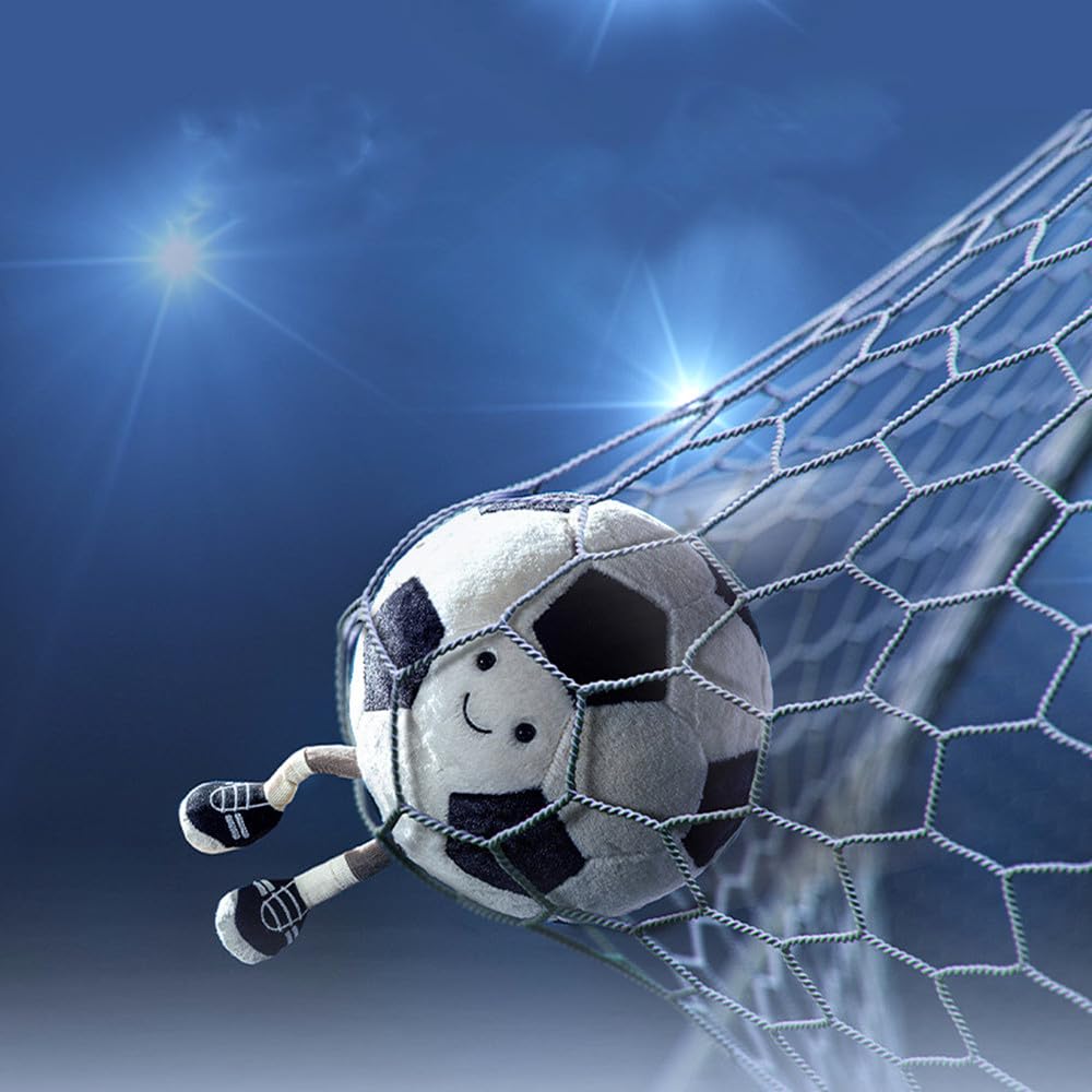 XIYUAN 13.7inch Football Plush Toys Soft Stuffed Sports Plush Balls Cute Fun American Soccer Doll Toys with feet Creative Football Spherical Decor