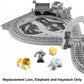 Fisher-Price Replacement Parts GeoTrax On The Go Zoo Playset N4799 - Replacement Lion, Elephant and Haystack Figures