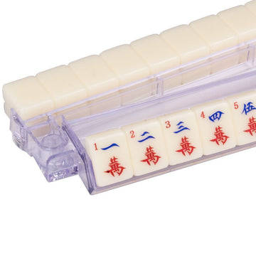 C&H Solutions American Mahjong All-In-One Transparent Tile Rack & Pusher Arm,Clear Combo Racks With Pushers- Set of 4 By C&H®