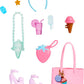 Barbie Accessories, Storytelling Pack for Barbie Dessert Themed Dolls, 11 Sweet Fashion Accessories