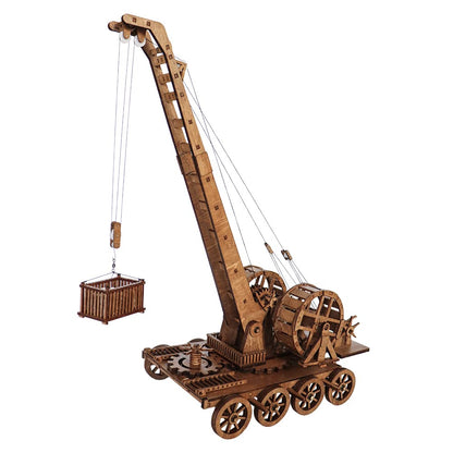 YAQUMW European Medieval Retro Wooden Cranes Crafting and Building Challenging Tabletop Game Toy Model Kits-1:36 Scale DIY 3D Wooden Puzzles