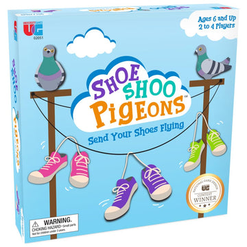 University Games, Shoe Shoo Pigeons! Game, Send Your Shoes Flying! A Fun Board Game for Ages 6+