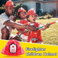 Erinnmy 24 Pcs Kids Firefighter Hat, Plastic Fireman Helmet, Red