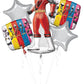 Anagram BOUQUET POWER RANGER NINJA STEEL, One size, Red,86182
