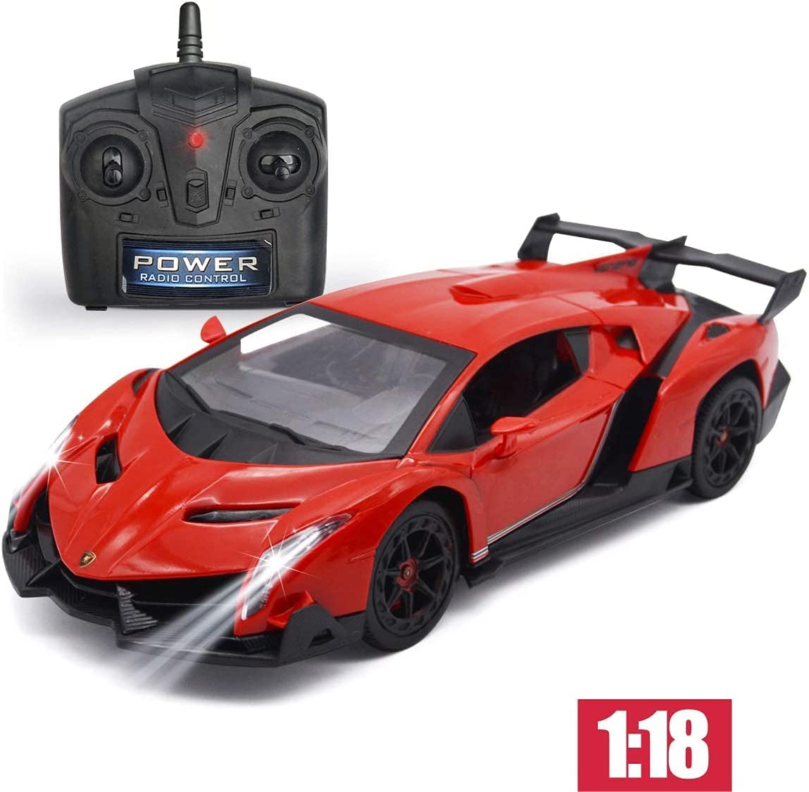 LAFALA Remote Control Car RC Cars Racing Car 1:18 Licensed Toy RC Car Compatible with Lamborghini Model Vehicle for Boys 6,7,8 Years Old Halloween
