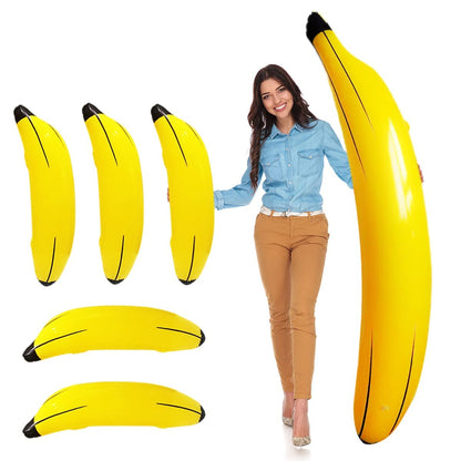 6 Pcs Bachelorette Party Game Inflatable Banana Props Balloons,Include 70 Inch Banana x 1,23 Inch Banana x 5,for Indoor and Outdoor Bachelorette Party