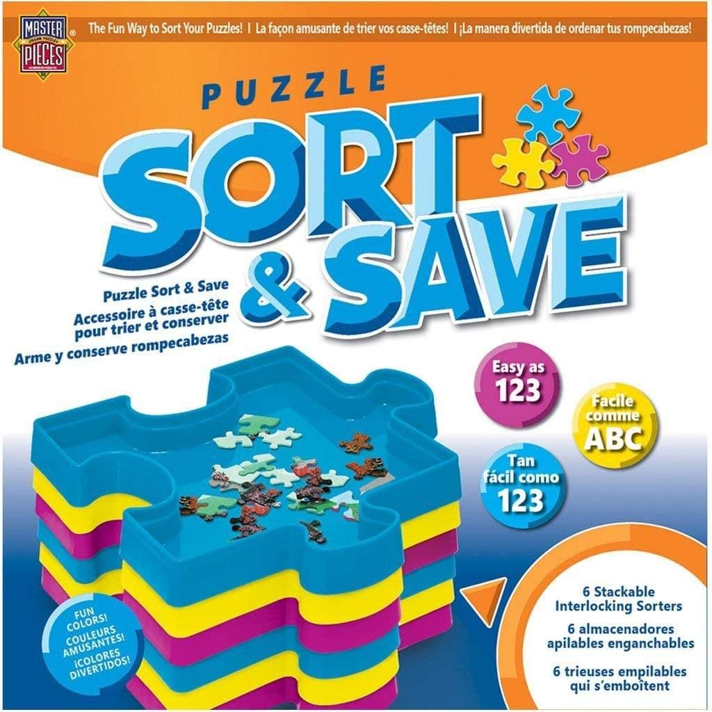 MasterPieces Accessories, Jigsaw Puzzle Sort & Save, 7.85" x 7.85", 6 Stackable Trays