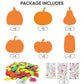 Hifunwu 30Pcs Halloween Foam Pumpkin Craft Kit Decorations with Foam Fall Maple Leaves Rhinestone Stickers for Halloween Thanksgiving Art Crafts