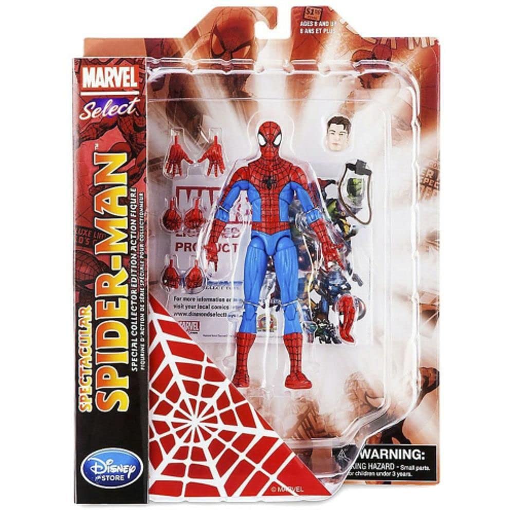 Diamond Select Toys Marvel Select: Spectacular Spider-Man Action Figure, Multicolor