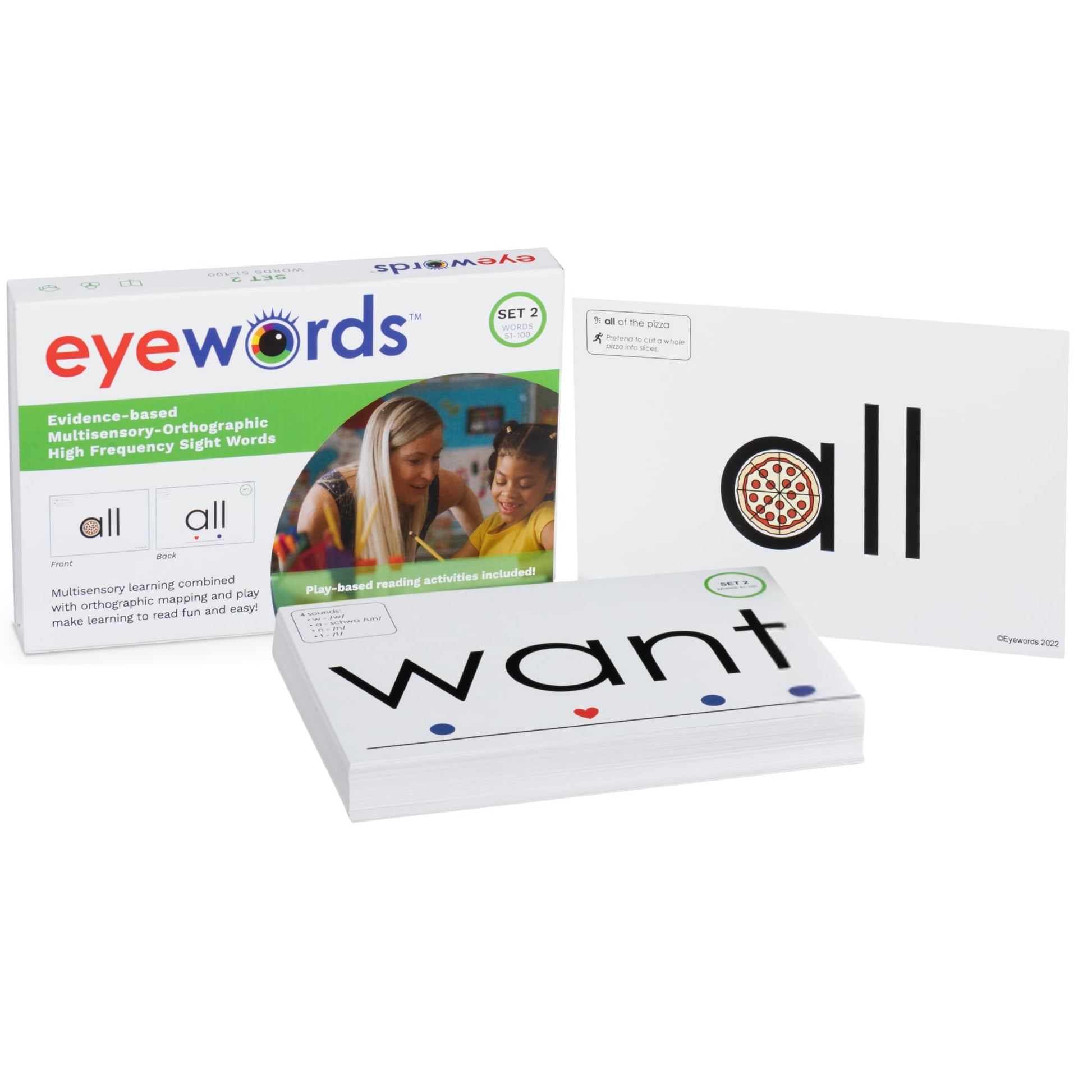 Eyewords Sight Word & Phonics Flash Cards Set 2