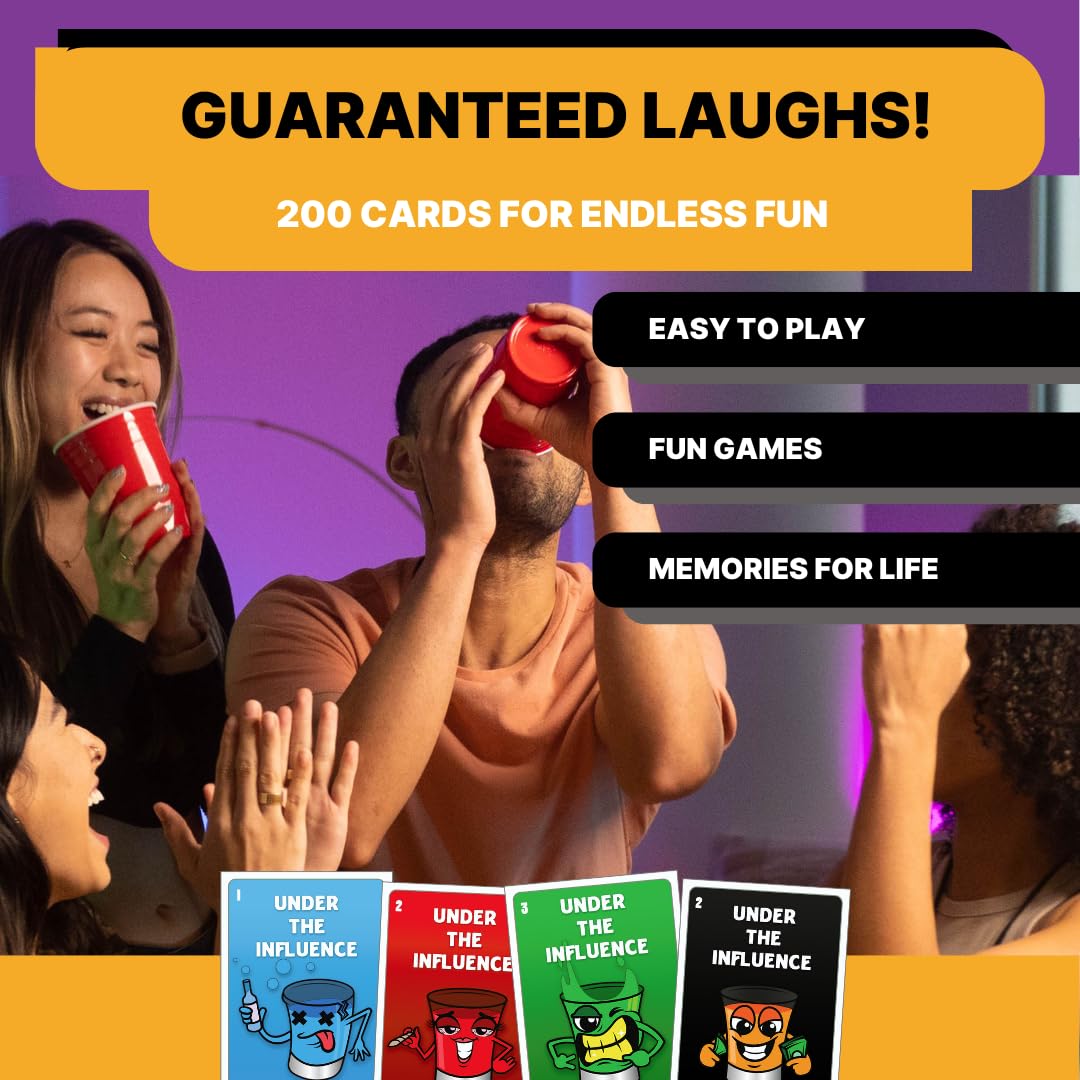 Shots No Chaser Extremely Under The Influence - Drinking Game for Adults | Fun Challenges and Dares | Perfect for Couples, Game Nights, Kickbacks