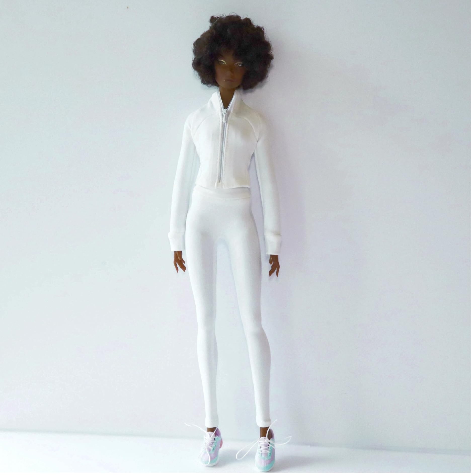 Fashion Doll Workout Set, Yoga setfitness Athletic Jacket with Leggings and Shoes, Compatible with 11.5-12 Inch Fashion Dolls, 1/6 Scale Accessories