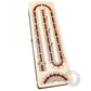 House of Cribbage - 3 Track - Continuous Cribbage Board Alphabet e Shape Inlaid in Maple Wood/Bloodwood : Size - 12.5" x 4" - Separate Storage Space