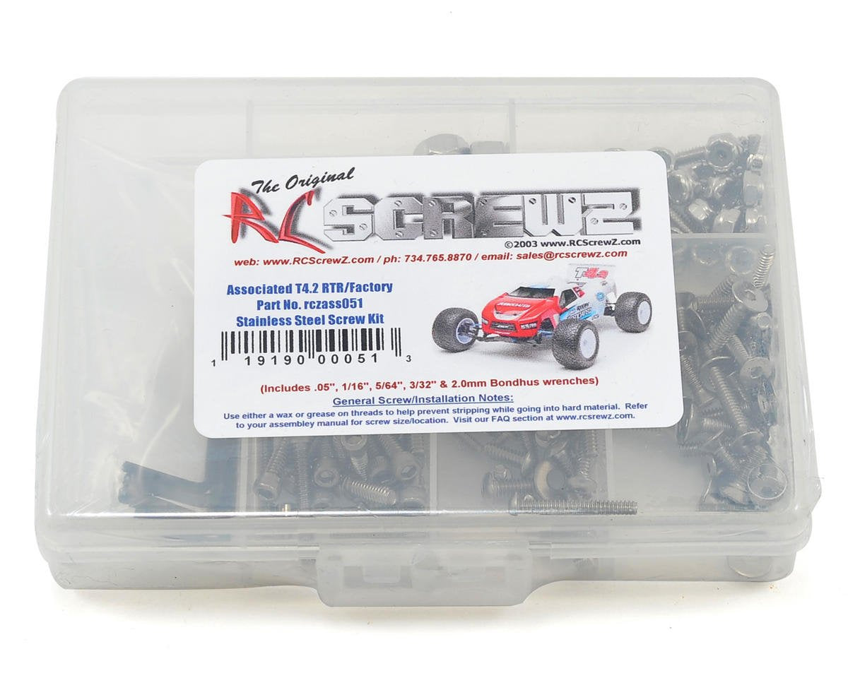 Associated T4.2 RTR/Factory Stainless Steel Screw Kit