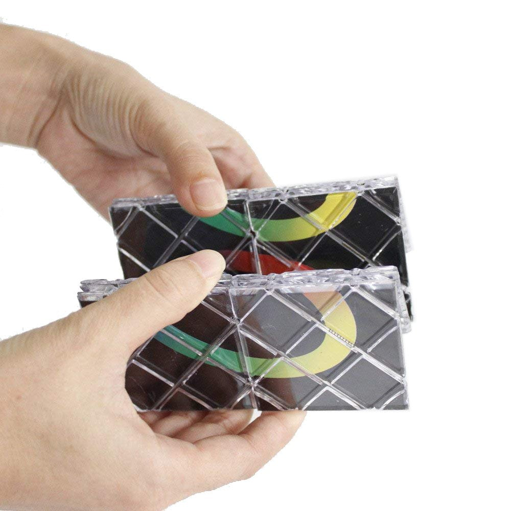 GoodPlay MoZhi LingAo 8 Panels 3 Rings Magic Folding Puzzle Cube Twisty Black