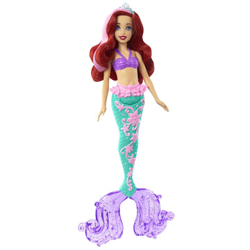 Mattel Disney Princess Ariel The Mermaid Doll, Mermaid Toy, Tail Fin Changed by Water Colour, Disney Gifts, Toy from 3 Years, HLW00