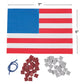 Fun Express Mosaic Foam Flag Ornament Craft Kit Makes 12 - Bulk Crafts for Kids & Classroom Craft Supplies | Easy Patriotic Holiday Crafts