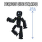 Zing StikBot Single Pack - Includes 1 StikBot - Collectible Action Figures and Accessories, Stop Motion Animation, Ages 4 and Up (Solid Black Sparkle)