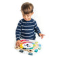 Tender Leaf Toys - 12 Pcs Bear Colors Clock, Early Learning Time, Educational Learning Clock Toy - Wooden Clock, Lovely Shapes - Cognitive Toy