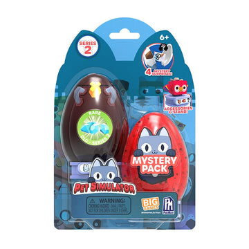 Pet Simulator - Mystery Pet Minifigures 2-Pack (Two Mystery Eggs & Figures w/Accessories & Stands, Series 1) [Includes DLC]