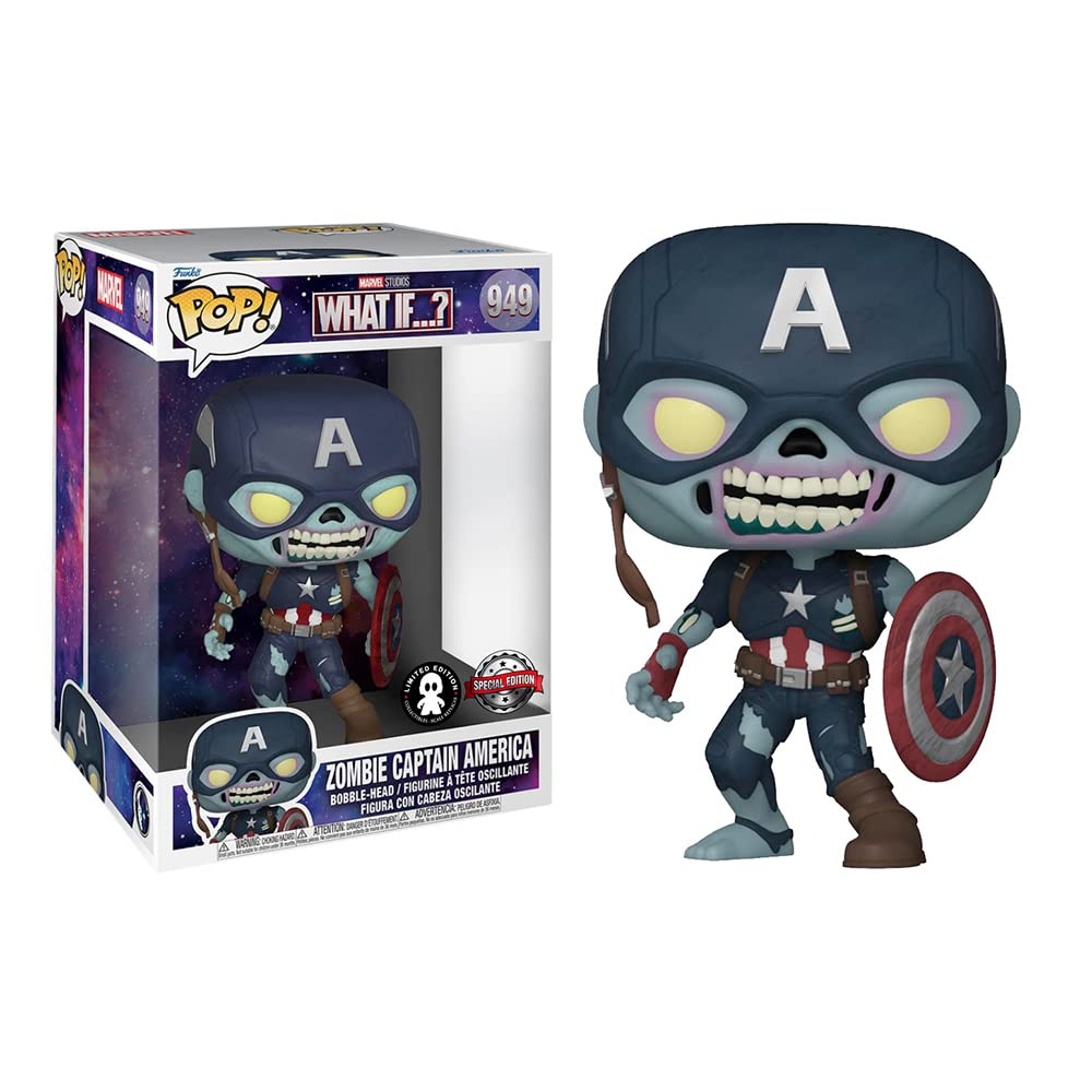 Funko Pop - Marvel's What If? #949 - 10-inch Zombie Captain America (Gamestop Exclusive)