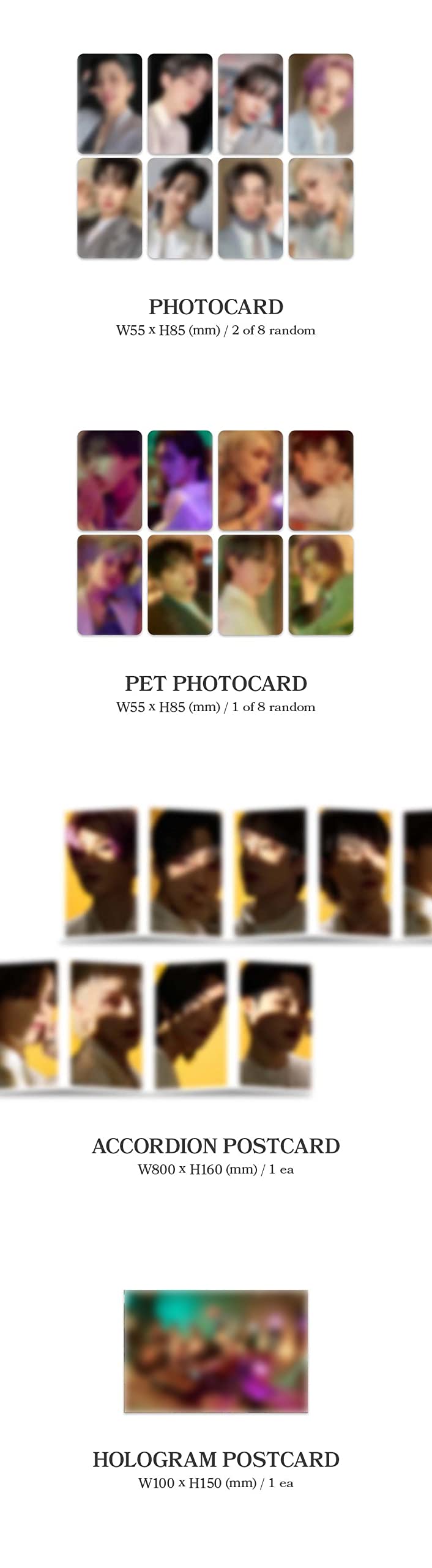E'LAST - ROAR [GRAY ver.] (3rd Mini Album) Album+BolsVos K-POP eBook (21p),1EA BolsVos Sticker for Toploader, Photocards